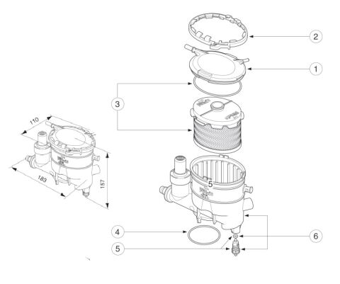 Fiat Scudo 1.9 Dizel Mazot Filtresi Kutusu Komple Purflux Marka Orjinal