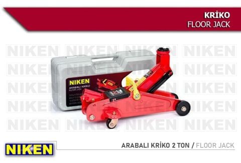 Arabalı Oto Araç Kaldırma Krikosu 2 Ton Taşıma Kapasiteli plastik Çantalı Niken Marka
