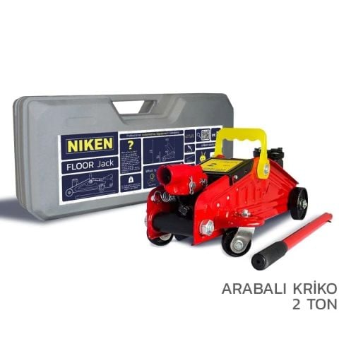 Arabalı Oto Araç Kaldırma Krikosu 2 Ton Taşıma Kapasiteli plastik Çantalı Niken Marka