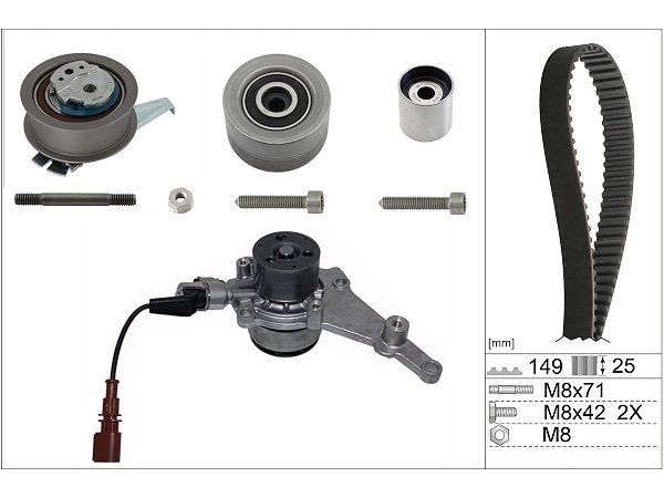 Volkswagen T-ROC 2.0 TDI Triger Seti Devirdaimli Sensörlü Soketli 2017 Model ve Sonrası INA Marka 149x25