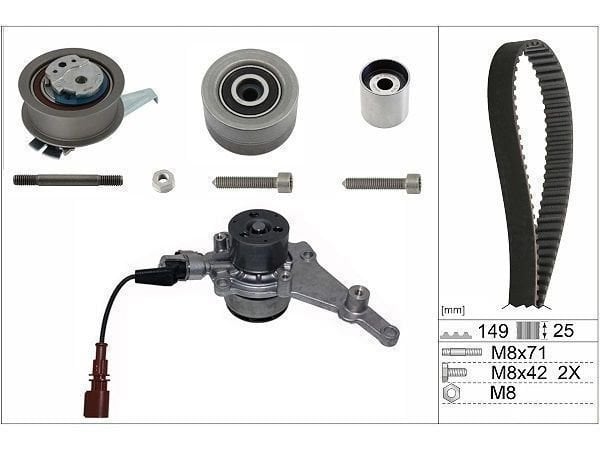 Audi A4 30-35-40 TDI 2.0 TDI Triger Seti Devirdaimli Sensörlü Soketli 2019 Model ve Sonrası INA Marka 149x25