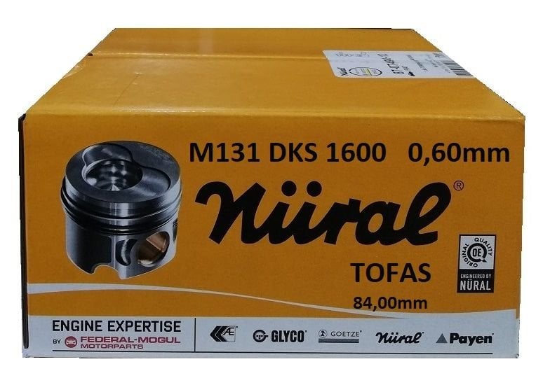 Tofaş Motor Piston ve Segman Takımı 0,60mm M131 DKS 1600 Düz Motorlar İçin Goetze Orjinal Üründür