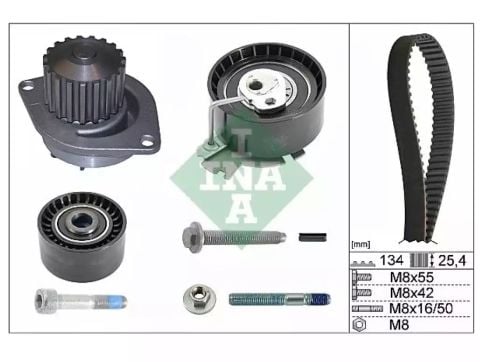 Peugeot 301 1.6 VTi Benzinli Motor Triger Seti Devirdaimli 2012 - 2017 Modeller Arası INA Marka 134x25,4