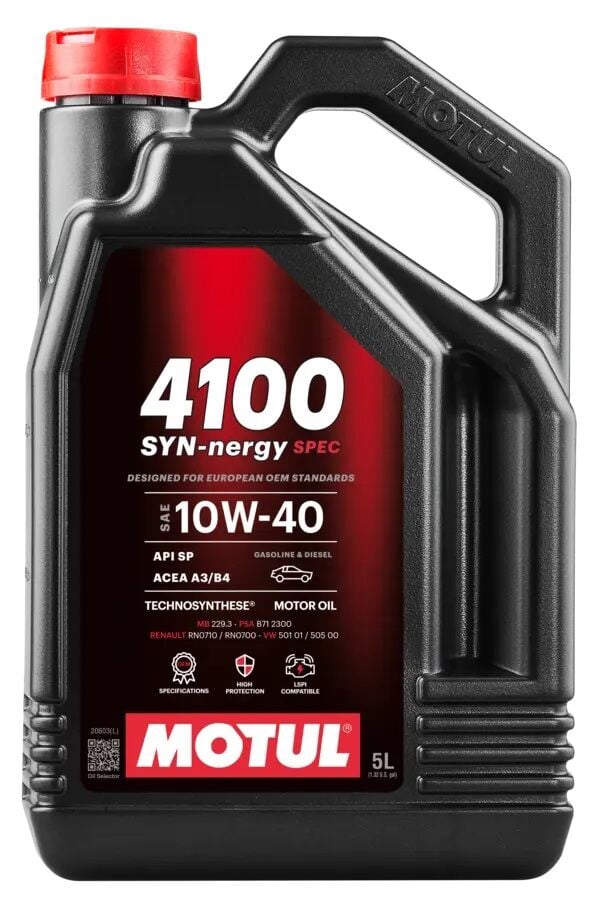 MOTUL 4100 SYN-NERGY SPEC 10W40 5 Litre Dizel ve Benzinli Araçlar İçin