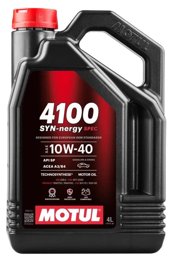 MOTUL 4100 SYN-NERGY SPEC 10W40 4 Litre Dizel ve Benzinli Araçlar İçin