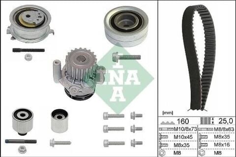 Audi A3 1.6 TDI Triger Seti Devirdaimli 2009 - 2013 Modeller Arası INA Marka 160x25